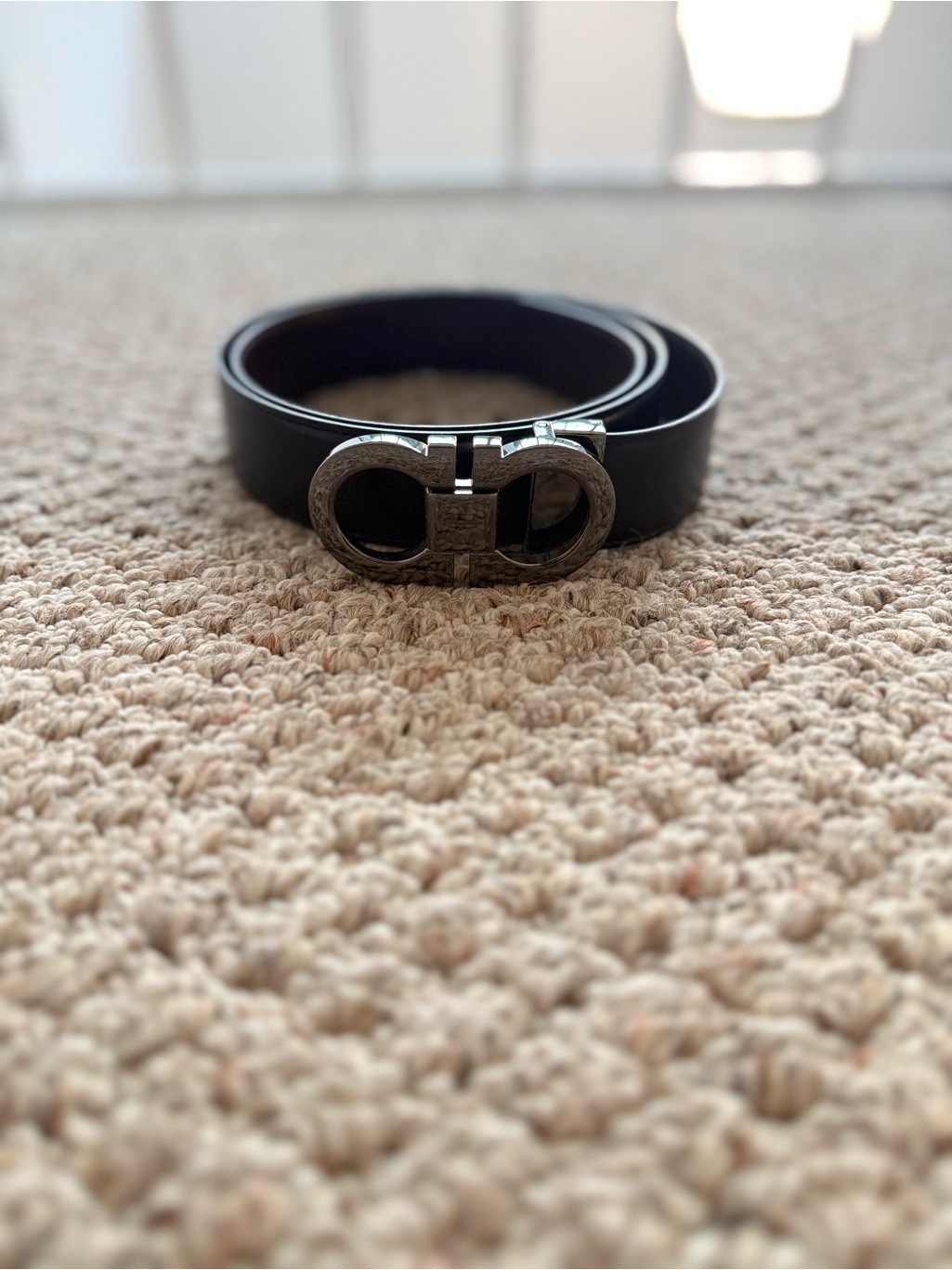 Ferragamo Reversible (Black/ Dark Brown) And Adjustable Gancini Belt